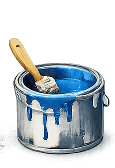 peinture bleue